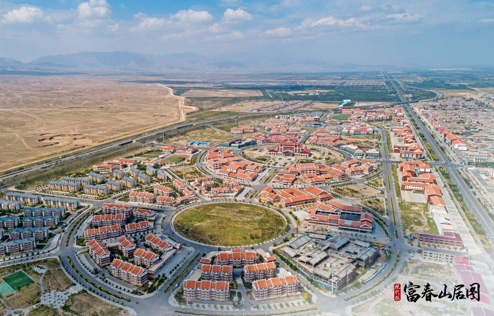 這是2019年9月3日拍攝的寧夏回族自治區(qū)銀川市永寧縣閩寧鎮(zhèn)新區(qū)新貌。